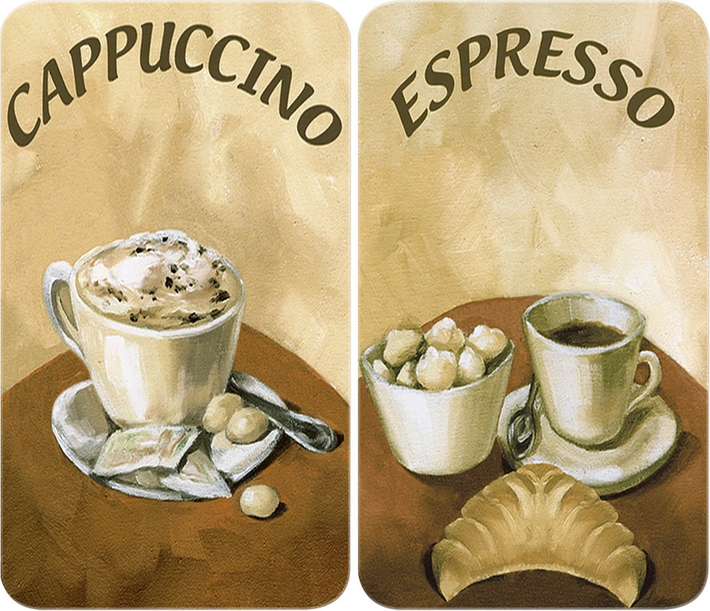 Plăci de protecție din sticlă COFFEE pentru aragaz – 2 bucăți, WENKO, cafea