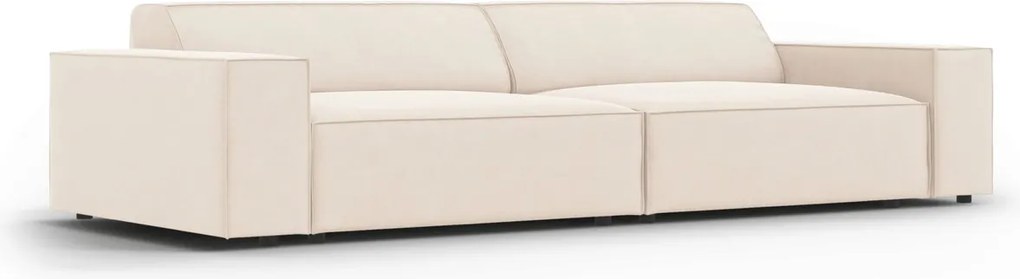 Canapea 3 locuri, Jodie, Micadoni Home, BL, 204x102x70 cm, catifea, bej deschis