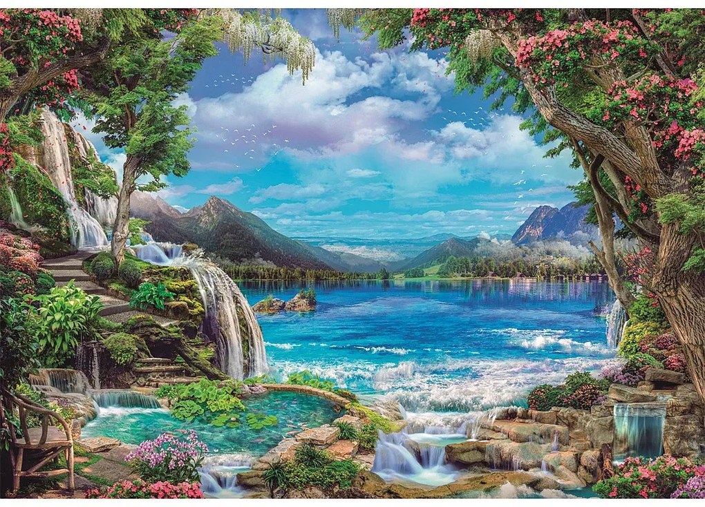 Orașe Puzzle Paradisul Pământului cu 2000 de piese Clementoni