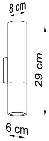 Aplică LOOPEZ 2xGU10/40W/230V neagră/aurie Sollux SL.0950