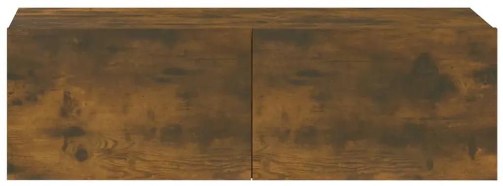Set dulapuri TV, 3 piese, stejar fumuriu, lemn prelucrat 3, Stejar afumat, 100 x 30 x 30 cm