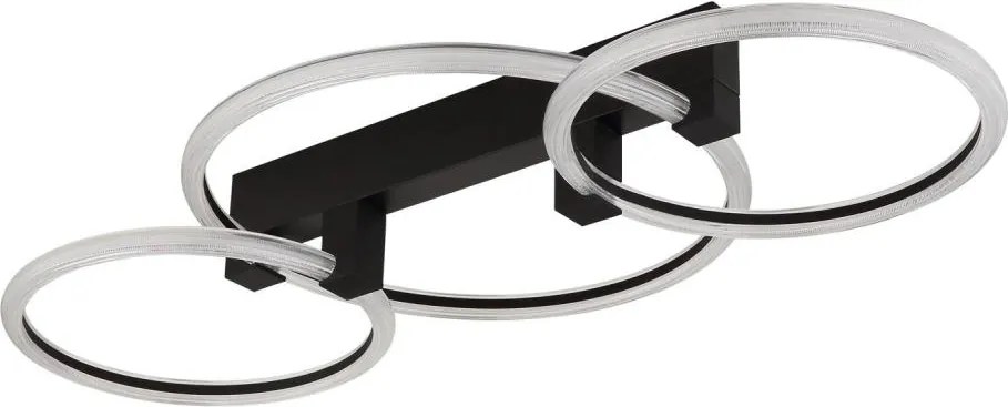 Globo 48050D2S - Plafonieră LED FLETCHER LED/40W/230V 3000K 76x38 cm negru