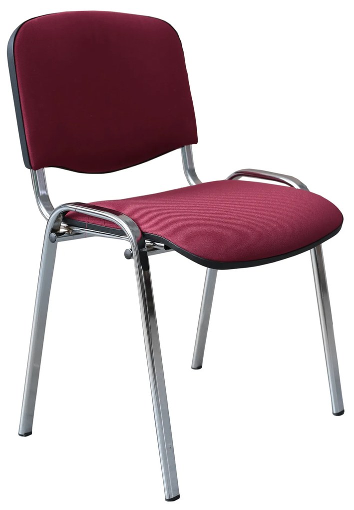 Scaun de vizitator Iso Chrome, textil C29, bordo