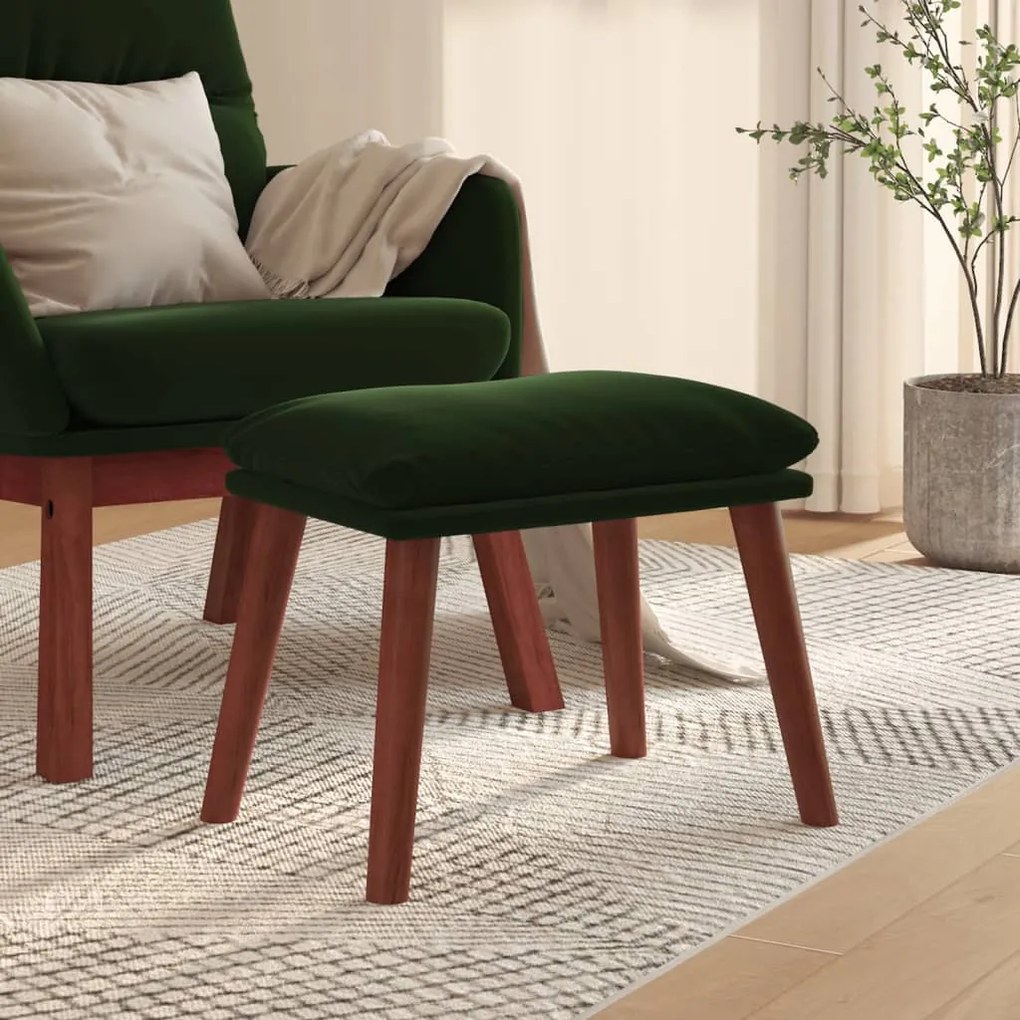 341470 vidaXL Taburet, verde închis, 45x29,5x35 cm, catifea