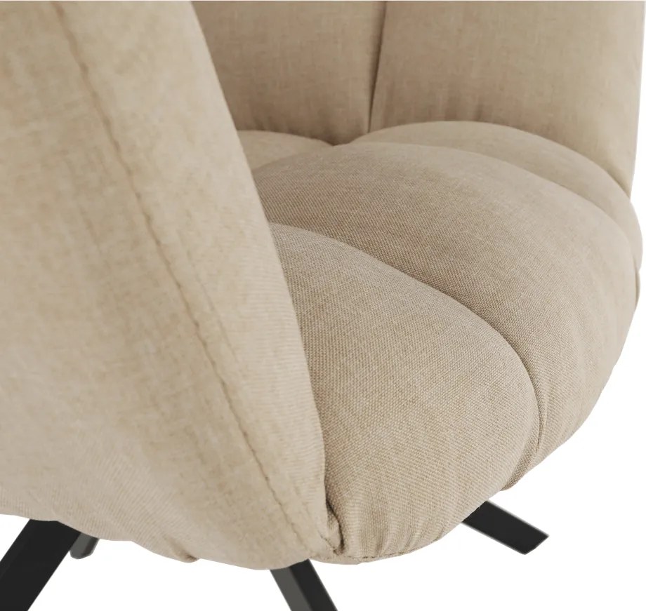 Scaun de design ţesătură bej, KOMODO