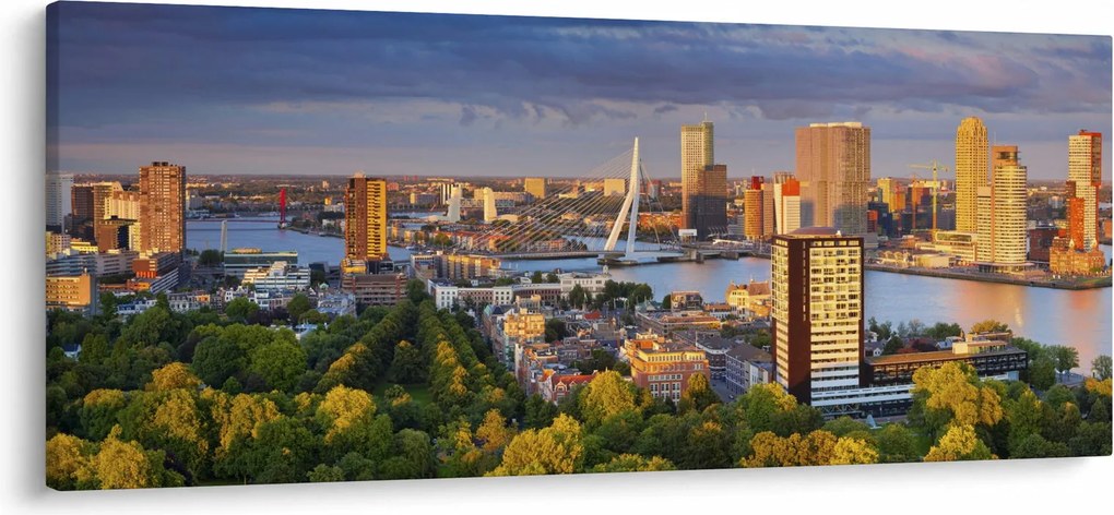 Tablou - Panorama Rotterdamului, Țările de Jos (120x50 cm)