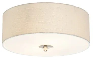 Plafonieră rustică alb/crem 30 cm - Drum Jute