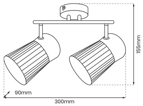 Spot BEST 2xE14/40W/230V auriu