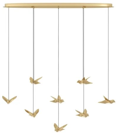 Lustră LED dimabilă pe cablu Eglo 390397 PARATEBUENO 8xLED/4,2W/230V auriu