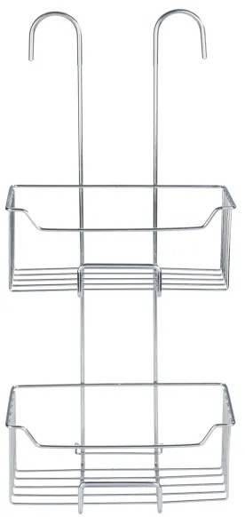 WENKO 24758100 - Poliță de duș MILO 25x55 cm argintie/transparentă