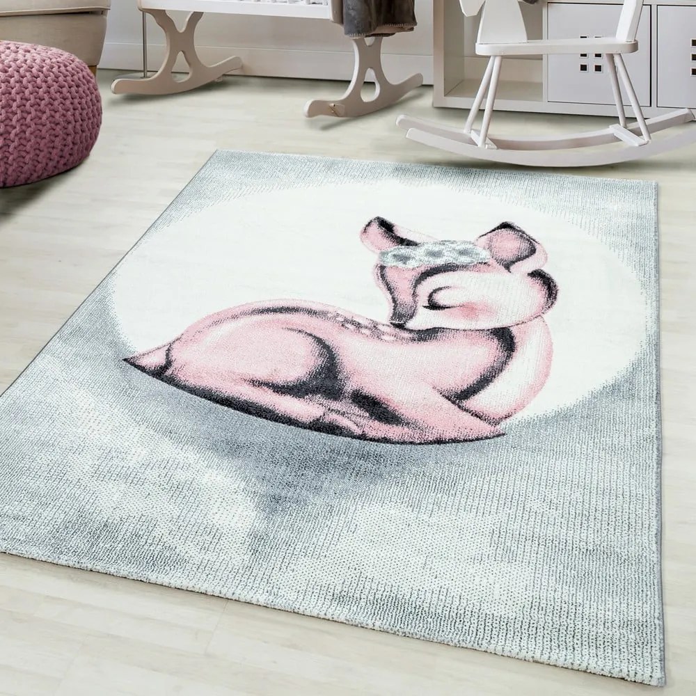 Covor pentru copii roz deschis/gri deschis 120x170 cm Bambi – Ayyildiz Carpets