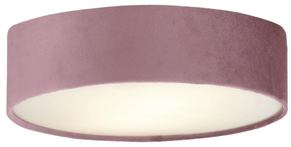 Plafoniera moderna cu abajur din catifea roz Drum 3L, 50cm