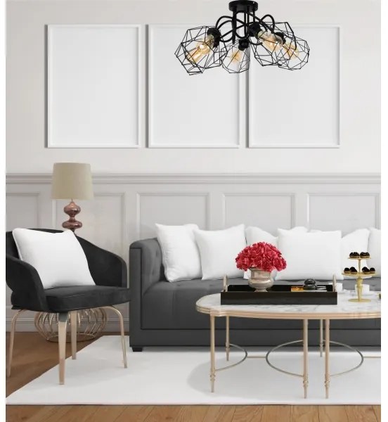 Lustră aplicată DIAMENT 5xE27/60W/230V