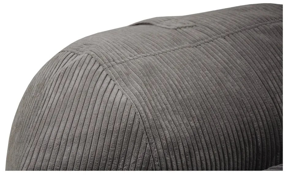 Fotoliu puf pentru copii maro cu tapițerie din catifea reiată Roll 80 – SLOWDOWN