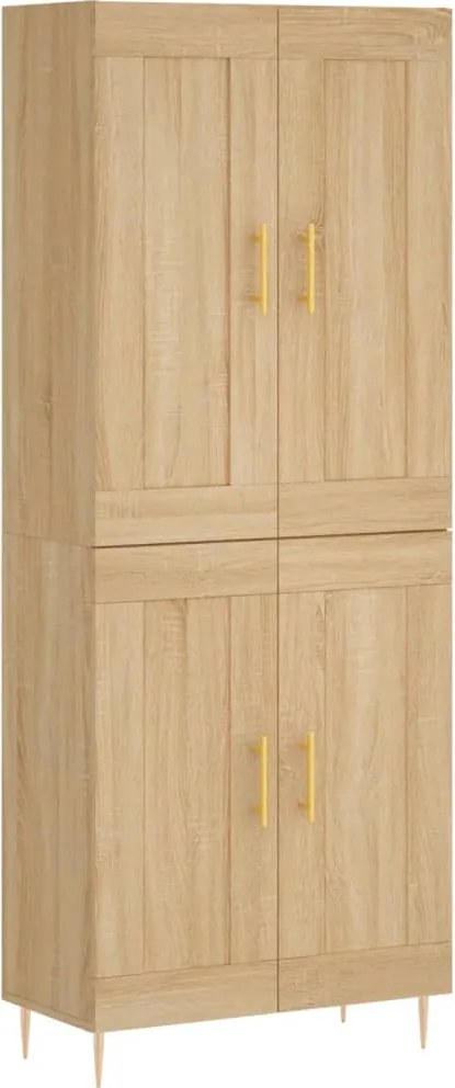 vidaXL Dulap înalt, stejar sonoma, 69,5x34x180 cm, lemn compozit