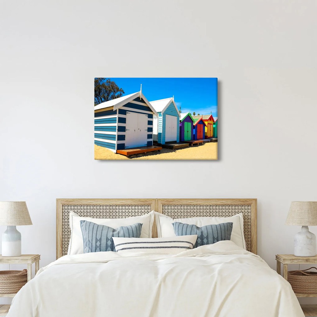 Tablou - Plaja Brighton, Melbourne, Australia (90x60 cm)