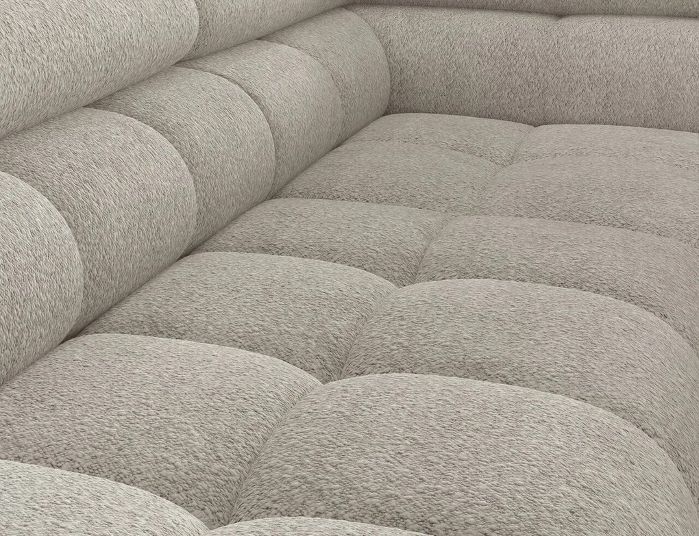 Coltar extensibil dreapta 5 locuri ELTAP, RT-18ROY, Ferucce, 276x200x93 cm, lemn/poliester, bej deschis