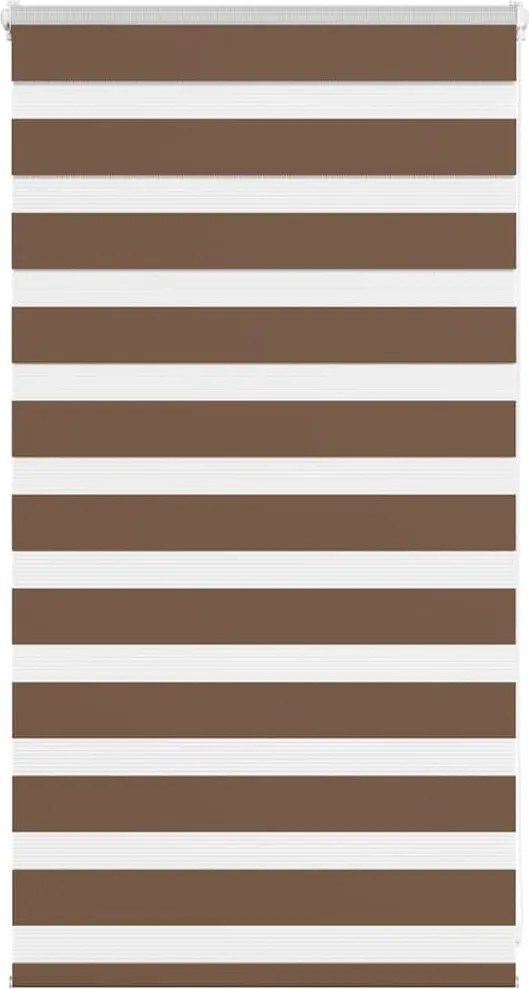 vidaXL Jaluzea tip zebra maro lățime țesătură 70,9 cm poliester