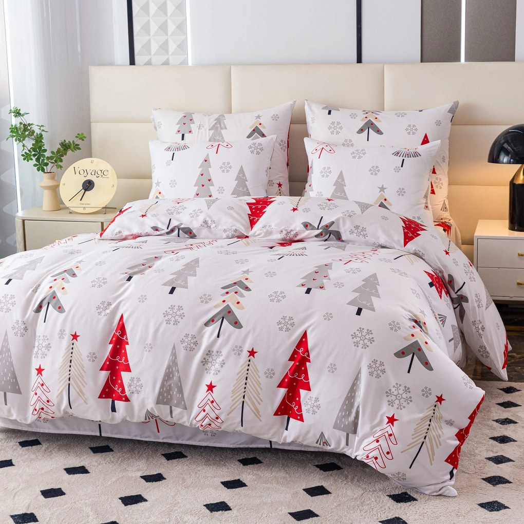 Lenjerie de pat din microfibra JINGLE albă Dimensiune lenjerie de pat: 70 x 90 cm | 140 x 200 cm