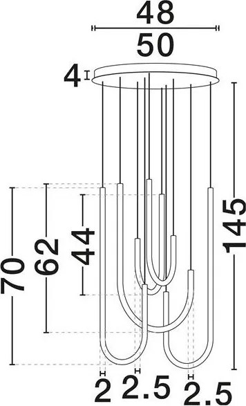 Lustra LED suspendata design decorativ TOPAZ