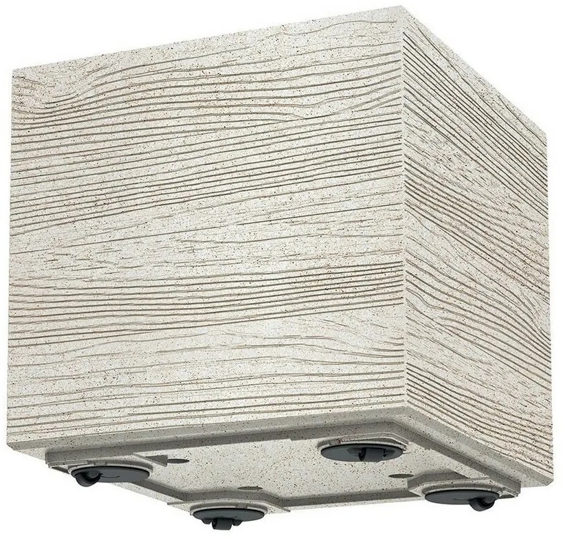 Ghiveci MADERA SQUARE ECO WOOD 28,8 cm , alb, S