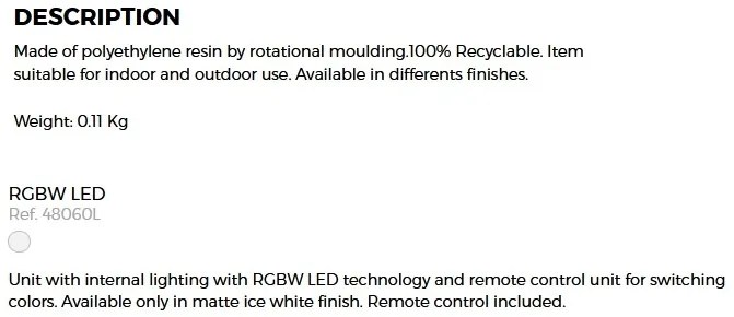 CORP DE ILUMINAT LED RGB DECORATIV VASES LAMPS 30cm