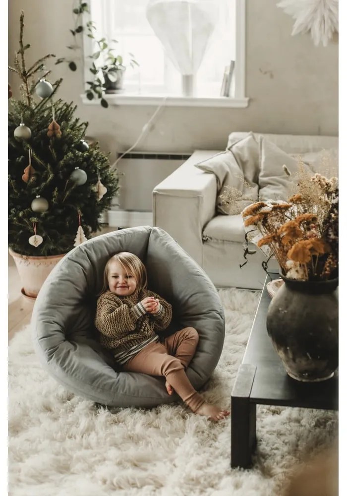 Fotoliu de relaxare pentru copii alb Mini Nido - Karup Design