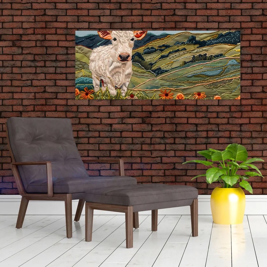 Tablou - Imitație de motiv tricotat (120x50 cm)