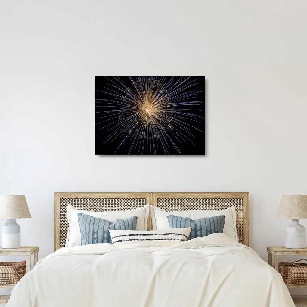Tablou pe sticlă cu artificii (70x50 cm)