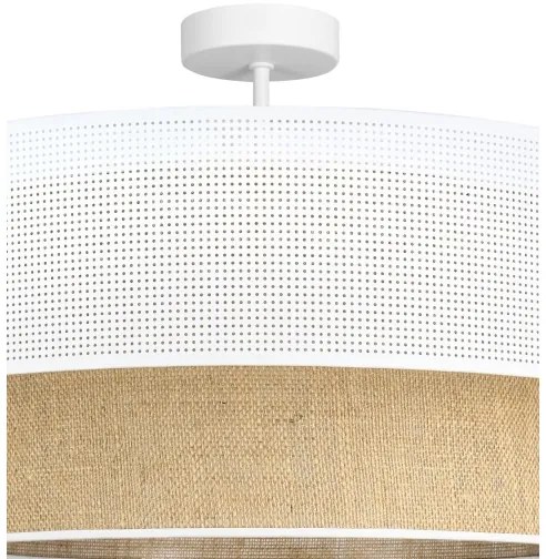 Lustră aplicată BORHO 1xE27/60W/230V albă/jută