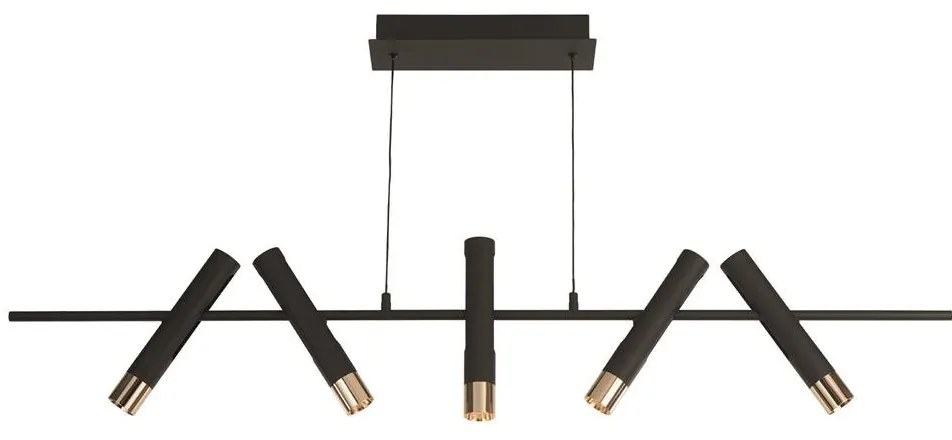 Lustra suspendata cu 5 spoturi LED directionabile Cylinder