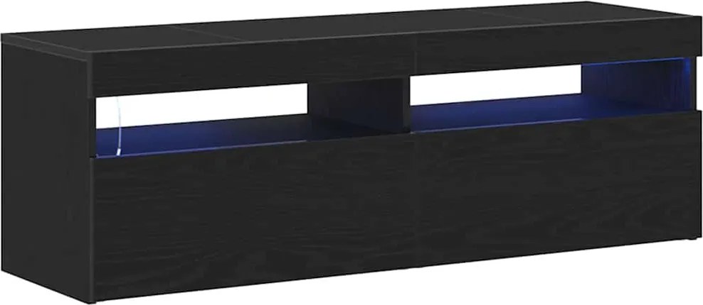 vidaXL Cabinet TV Stejar Negru 120 x 35 x 40 cm Lemn compozit