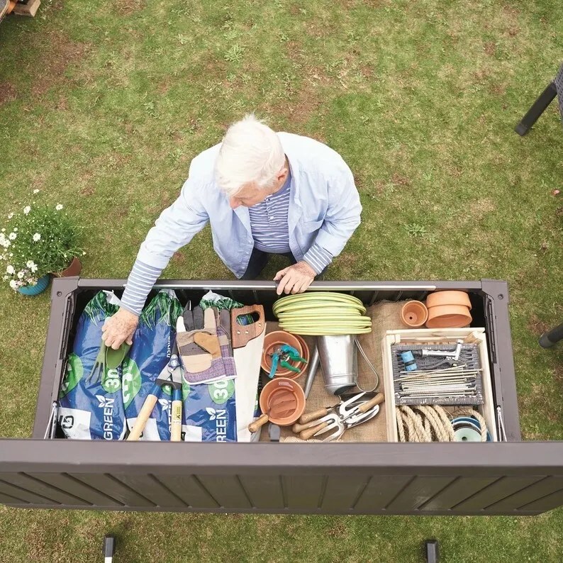 Keter cutie de depozitare pentru grădină Rockwood570 l, maro