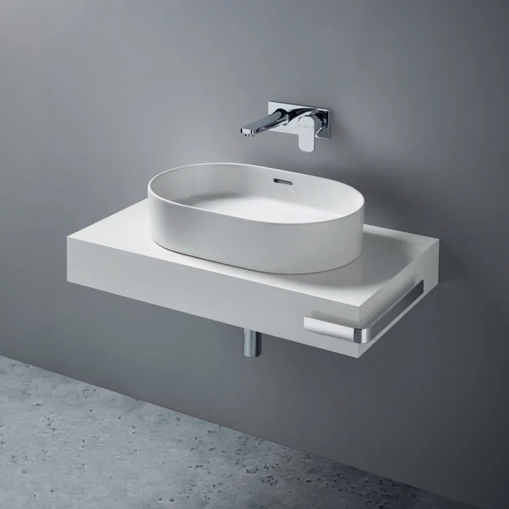 Blat pentru lavoar Ideal Standard Adapto fara decupaj alb lucios 85 cm