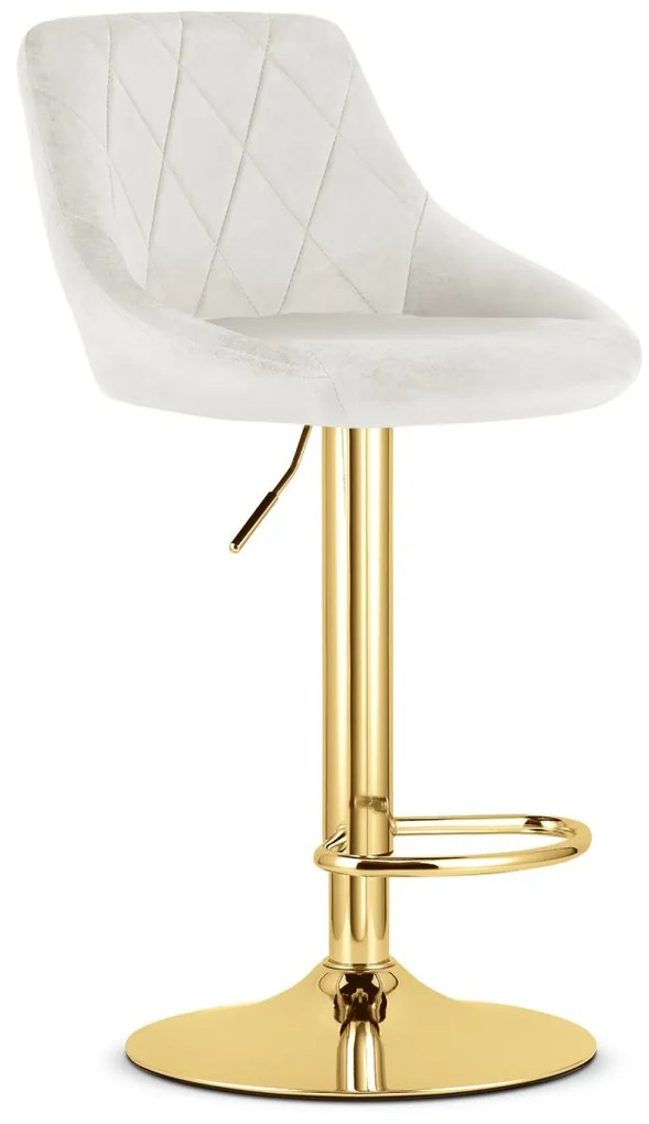 Scaun Bar Kona Catifea Bej, Baza Aurie