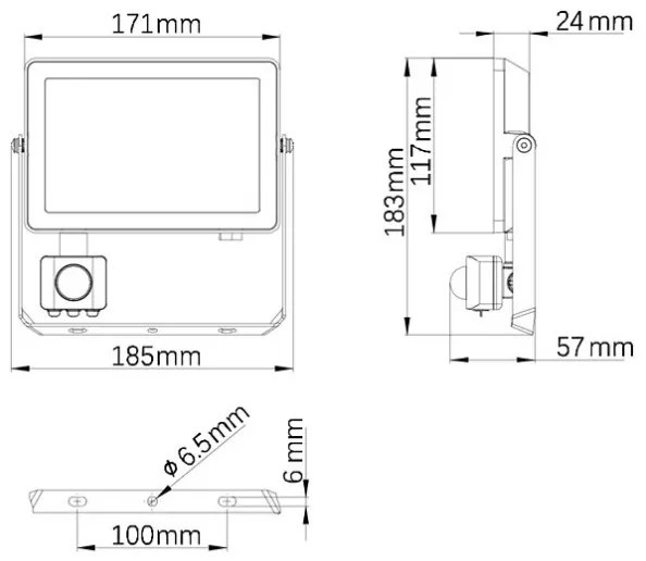 Proiector LED de exterior cu senzor PROJECTLINE LED/30W/230V IP65 4000K Philips