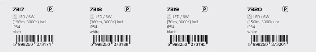 Aplica LED iluminat exterior ambiental IP54 Lippa alb