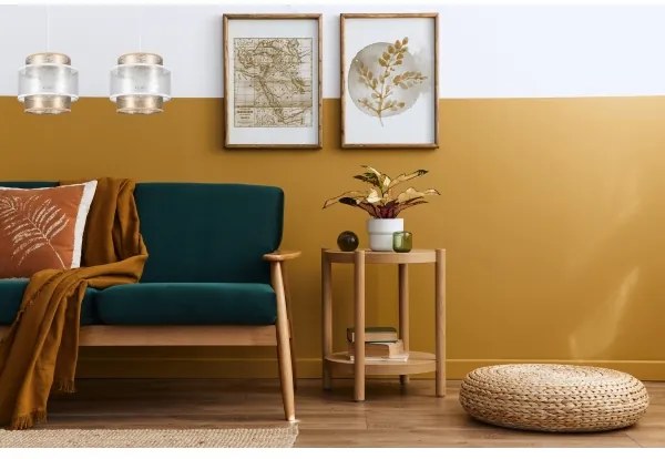 Lustră pe cablu GABI 2xE27/60W/230V aurie/albă