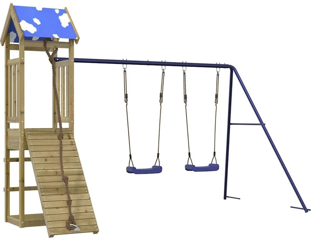 vidaXL Set de joacă pentru exterior, lemn de pin impregnat