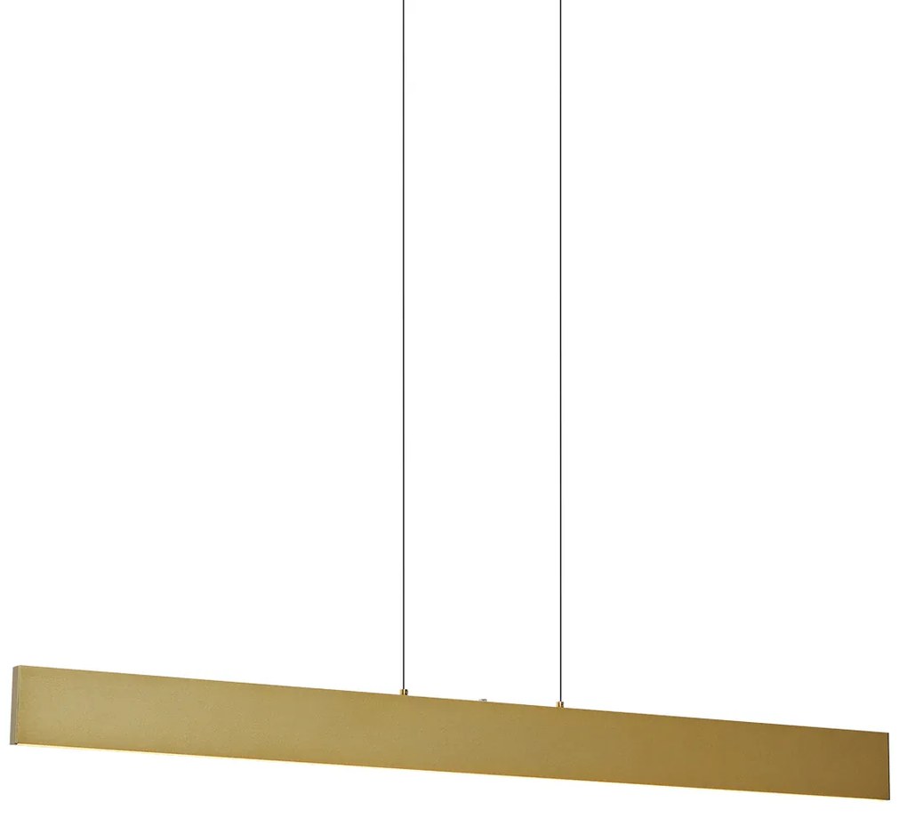 Lampă suspendată modernă alamă, incl. LED, cu 3 trepte de intensitate luminoasă - Straight