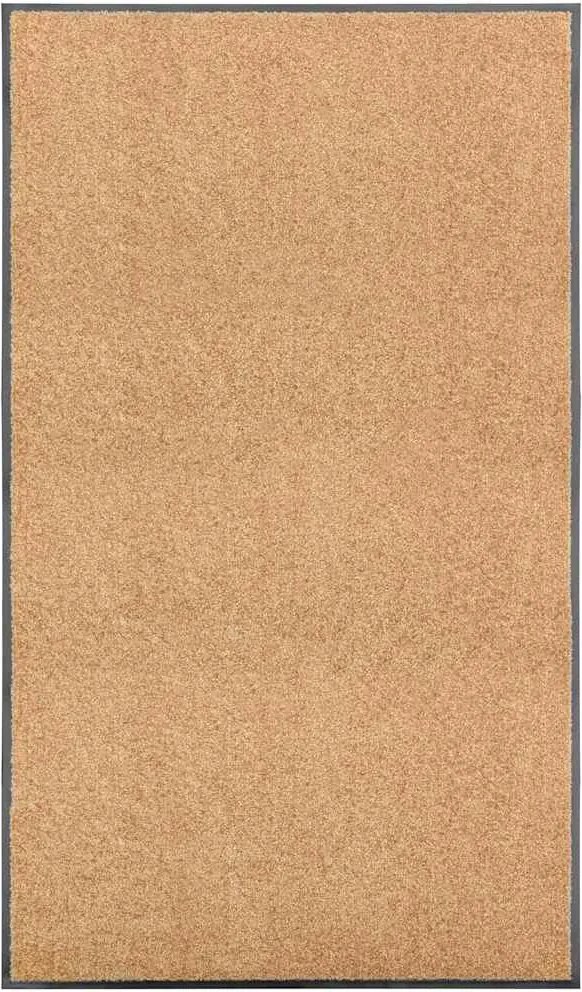 vidaXL Covoraș de ușă lavabil, crem, 90 x 150 cm