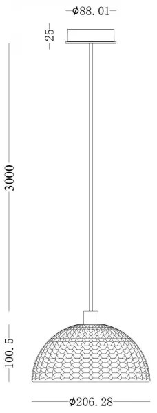 Lustră pe cablu Deko-Light 342142 BASKET 1xE27/40W/230V d. 20 cm