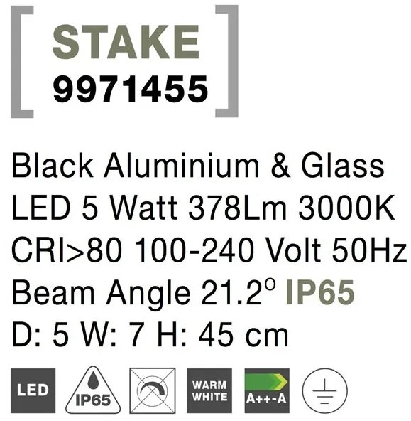 Tarus cu spot LED orientabil pentru iluminat exterior IP65 STAKE III