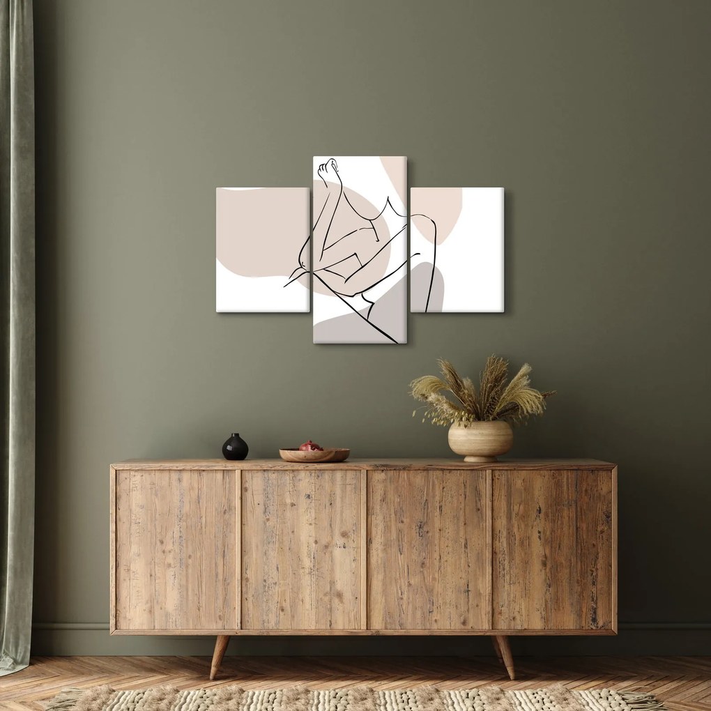 Tablou - Femeie corp linie de artă N⁰1 (90x60 cm)