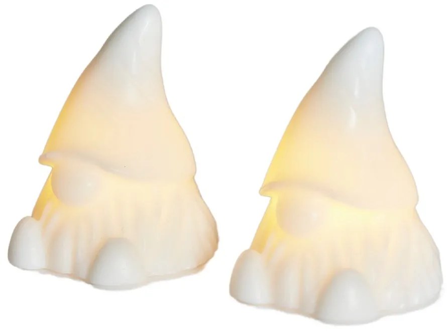 Decorațiuni luminoase albe 2 buc. cu baterii Coco – Sirius