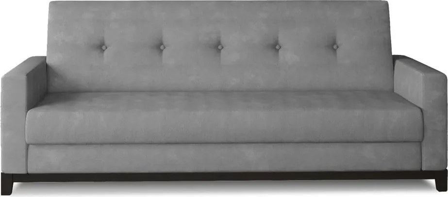 Canapea gri deschis extensibilă/cu spațiu de depozitare cu tapițerie din catifea 216 cm Selene – ELTAP