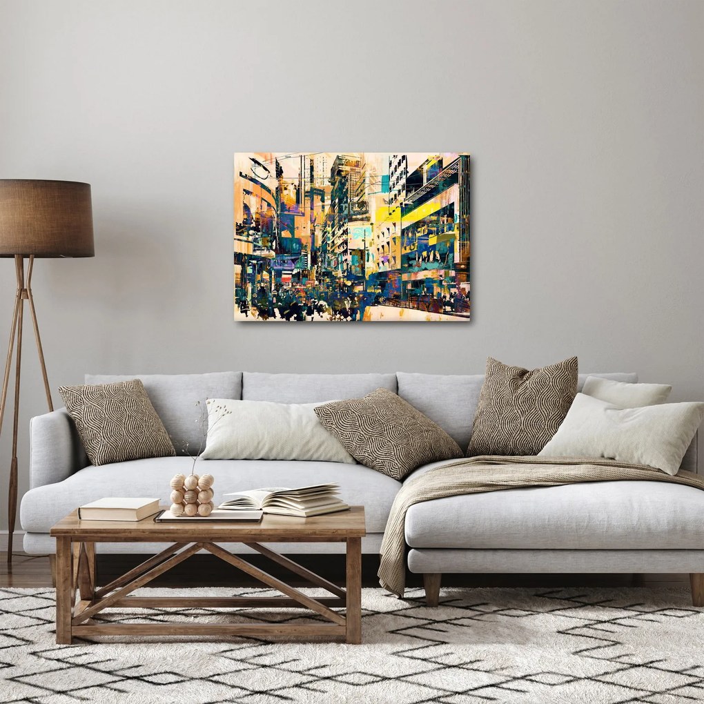 Tablou abstacțiunii pictate (70x50 cm)