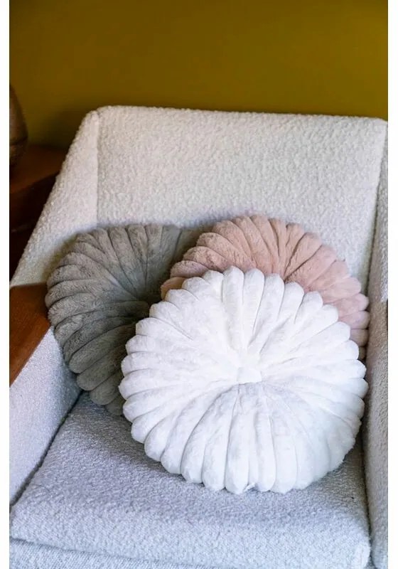 Pernă Flower, gri, diam. 38 cm