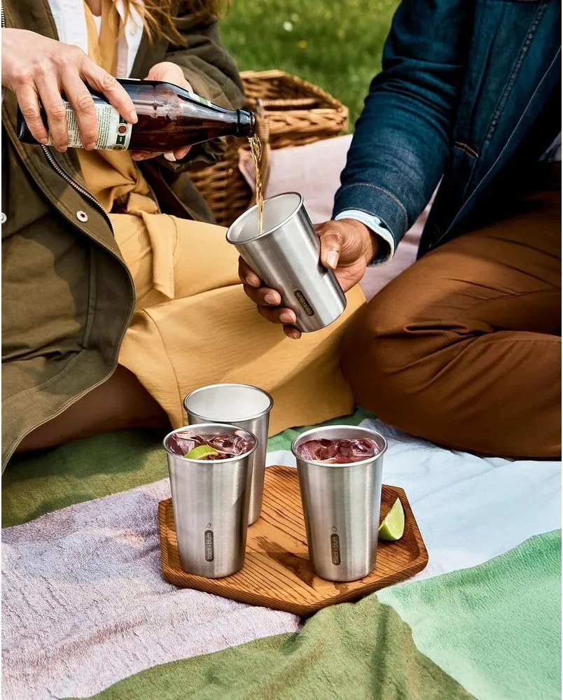 Cană de voiaj argintie din oțel inoxidabil 500 ml – Black + Blum