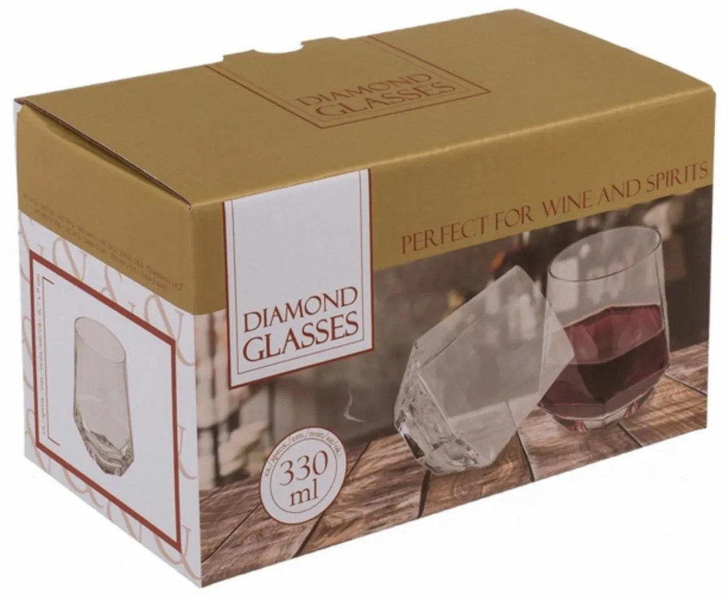 Set de 2 pahare Diamant, 330 ml